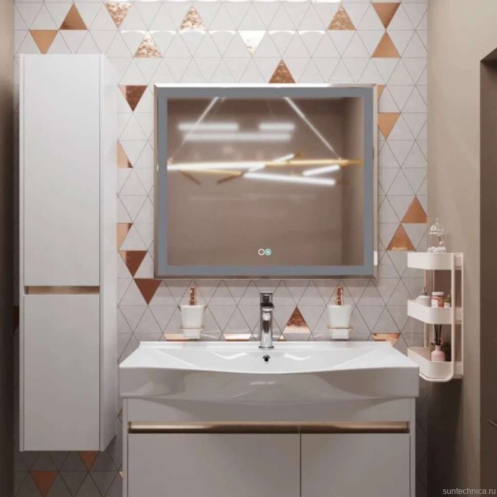 Зеркало Mixline Минио -2 80 с подсветкой, с подогревом
