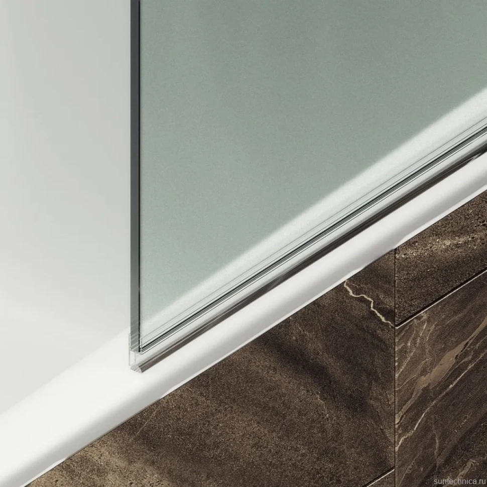Шторка на ванну Maybahglass MGV-648-4 40 см, профиль хром, стекло сатин