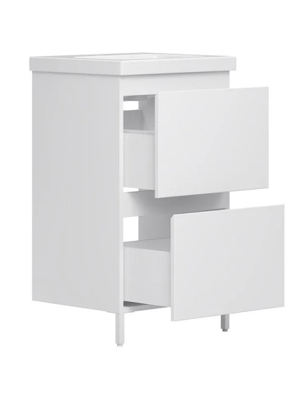 Тумба под умывальник Эридан Н 50-02 Белый глянцевый (1)