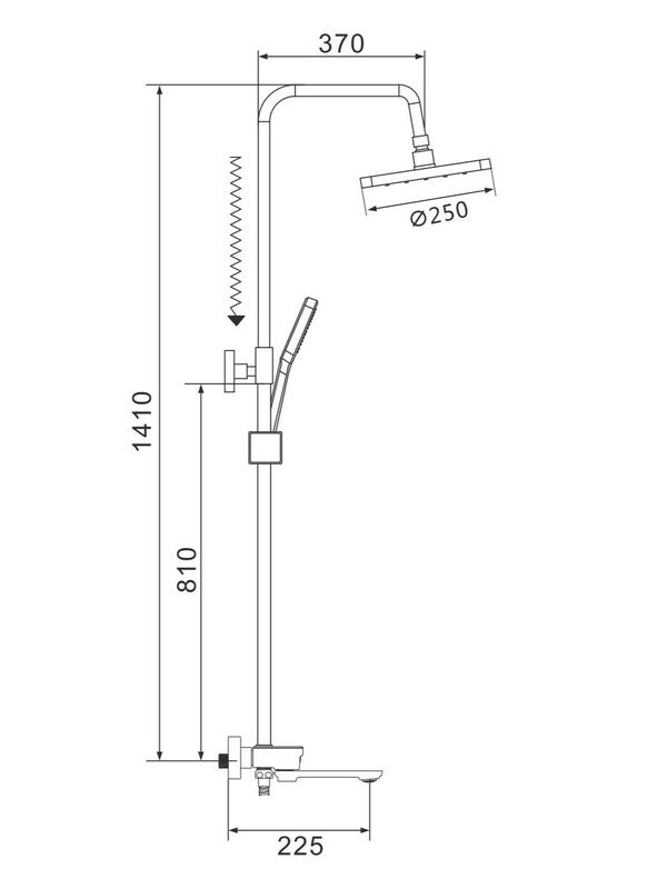 Душевая стойка Shevanik S4726C