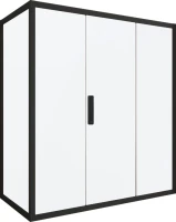 Душевой уголок Kubele DE019 R3-MAT-BLMT 140х100 см, профиль матовый черный