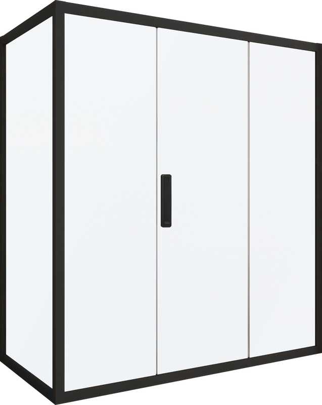 Душевой уголок Kubele DE019 R3-MAT-BLMT 140х100 см, профиль матовый черный
