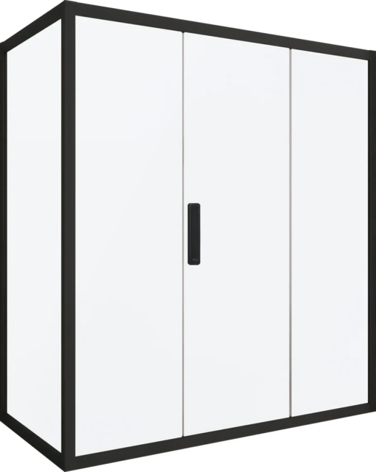 Душевой уголок Kubele DE019 R3-MAT-BLMT 140х100 см, профиль матовый черный