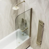 Шторка на ванну Maybahglass MGV-781-2 60x140, профиль бронза, стекло сатин