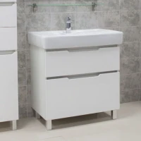 Мебель для ванной комнаты AQUATON Дакота 80 белая, выбеленное дерево