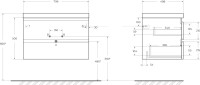 Тумба под раковину Cezares Molveno 80, bianco ghiaccio