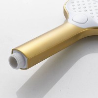 Смеситель для ванны с изливом и душевой лейкой Shevanik S4102G, золотой сатин