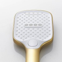 Смеситель для ванны с изливом и душевой лейкой Shevanik S4102G, золотой сатин