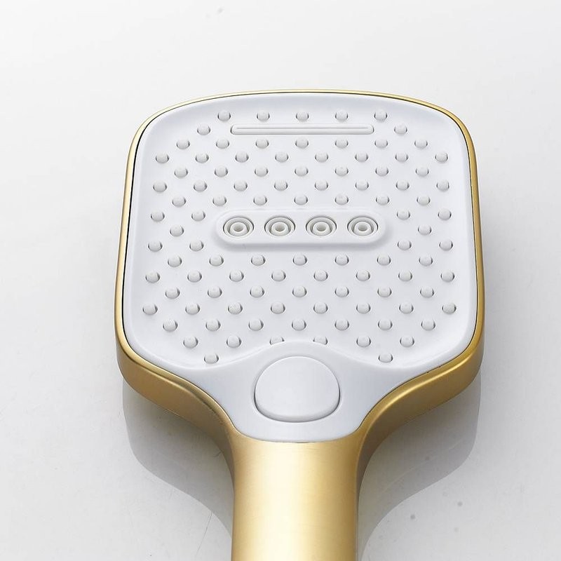 Смеситель для ванны с изливом и душевой лейкой Shevanik S4102G, золотой сатин