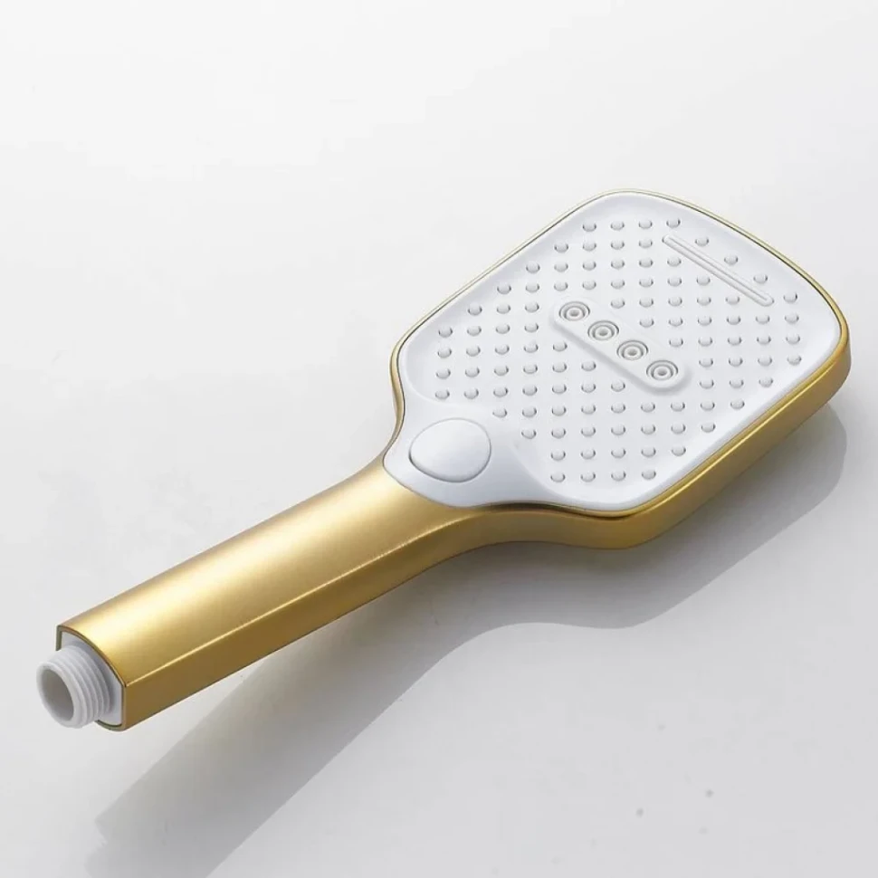 Смеситель для ванны с изливом и душевой лейкой Shevanik S4102G, золотой сатин