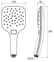 Душевая лейка Ravak 958.20 матовая черная