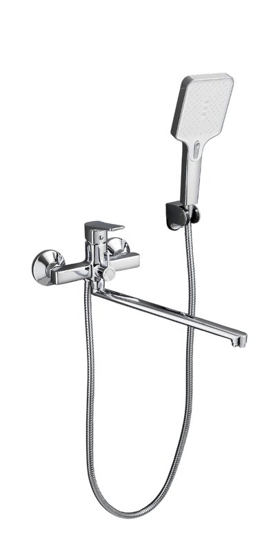 Смеситель с длинным изливом для ванны BELZ B715 B22715 хром