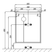 Тумба под раковину без столешницы AQUATON Анси 60 подвесная, шоколад