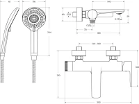 Комплект для ванной Cezares Lux LUX-VD/LS-01 хром