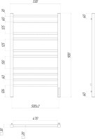 Полотенцесушитель электрический Lemark Unit П10 50x90, хром