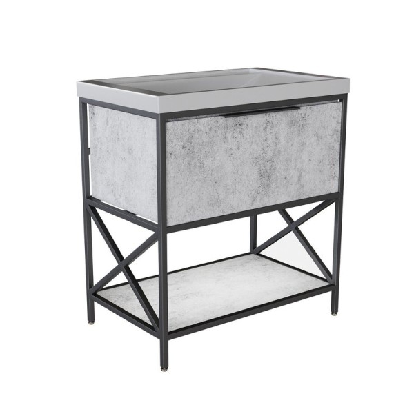 Тумба под раковину I Лофт Бруклин 80х43,5х80 Mixline цвет бетон, под умывальник Фостер 80/ Fest 80