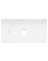 Тумба под раковину со столешницей La Fenice Terra Twin 100 подвесная, blu grigio, столешница белый мрамор