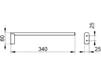 Полотенцедержатель Keuco Edition 400 11522 хром Полотенцедержатель Keuco Edition 400 11522 хром