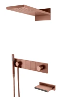 Душевой комплект Boheme Zodiac 132-2-BRB С ВНУТРЕННЕЙ ЧАСТЬЮ, brushed bronze