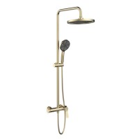 Душевая стойка Vincea Arco VSFS-4AR1BG с изливом, брашированное золото