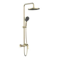 Душевая стойка Vincea Arco VSFS-4AR1BG с изливом, брашированное золото