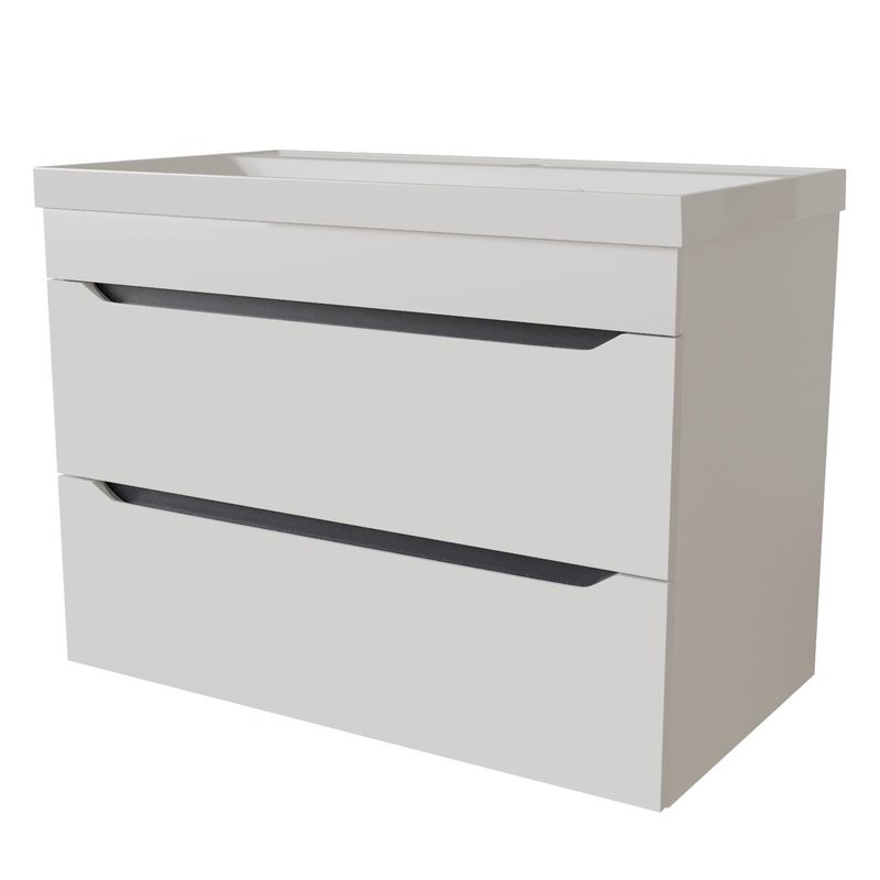 Тумба д/ванной "Лайн-80" подвесная под ум.Fest-80 (Sanita Lux) (ПВХ)