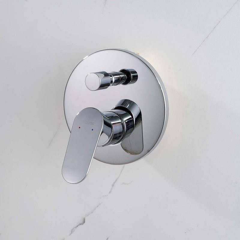 Встраиваемый смеситель для душа и ванны AQUATEK Ника AQ1846CR С ВНУТРЕННЕЙ ЧАСТЬЮ, хром