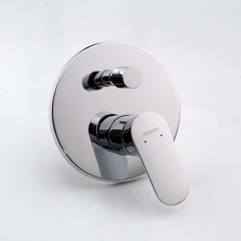 Встраиваемый смеситель для душа и ванны AQUATEK Ника AQ1846CR С ВНУТРЕННЕЙ ЧАСТЬЮ, хром