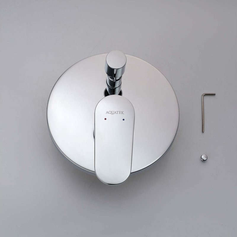 Встраиваемый смеситель для душа и ванны AQUATEK Ника AQ1846CR С ВНУТРЕННЕЙ ЧАСТЬЮ, хром