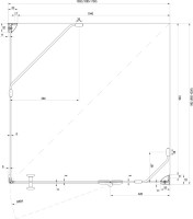 Душевой уголок Ravak Smartline SMSD2 B R 110х100 Transparent, профиль хром