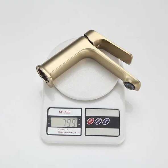 Смеситель для раковины Frap H86 F1086-3 золотой сатин