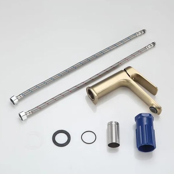 Смеситель для раковины Frap H86 F1086-3 золотой сатин