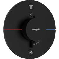 Термостатический смеситель встраиваемый Hansgrohe ShowerSelect Comfort S 15554670 черный матовый Термостатический смеситель встраиваемый Hansgrohe ShowerSelect Comfort S 15554670 черный матовый