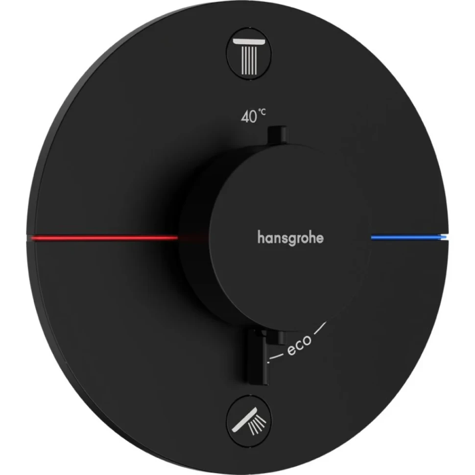 Термостатический смеситель встраиваемый Hansgrohe ShowerSelect Comfort S 15554670 черный матовый