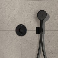 Термостатический смеситель встраиваемый Hansgrohe ShowerSelect Comfort S 15554670 черный матовый