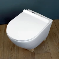 Комплект Унитаз подвесной Teymi Lina Pro T40106 с микрофлитом, безободковый, белый + Инсталляция Grohe Solido 38811KF0 3 в 1 с кнопкой смыва