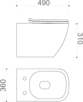 Комплект Унитаз подвесной Teymi Lina Pro T40106 с микрофлитом, безободковый, белый + Инсталляция Grohe Solido 38811KF0 3 в 1 с кнопкой смыва