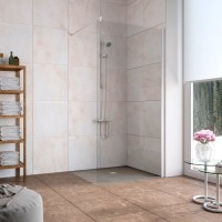 Душевая перегородка Vegas Glass EAF LUX 1 5 170x199 профиль белый, стекло прозрачное