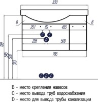 Мебель для ванной комнаты AQUATON Инди 80