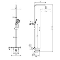 Душевая стойка Caprigo Don 53-315-brg матовое золото