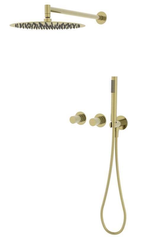 Душевой комплект Vincea Аура VSFW-6AU1BG С ВНУТРЕННЕЙ ЧАСТЬЮ, брашированное золото