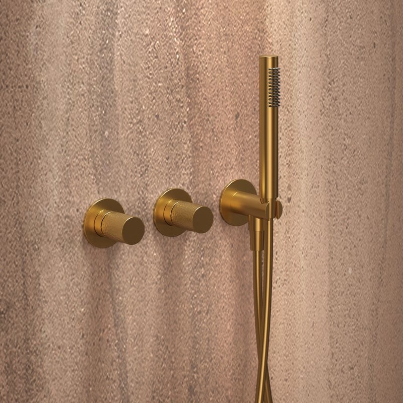 Душевой комплект Vincea Аура VSFW-6AU1BG С ВНУТРЕННЕЙ ЧАСТЬЮ, брашированное золото