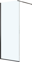 Душевая перегородка BelBagno Kraft 70 см, профиль матовый черный, стекло прозрачное