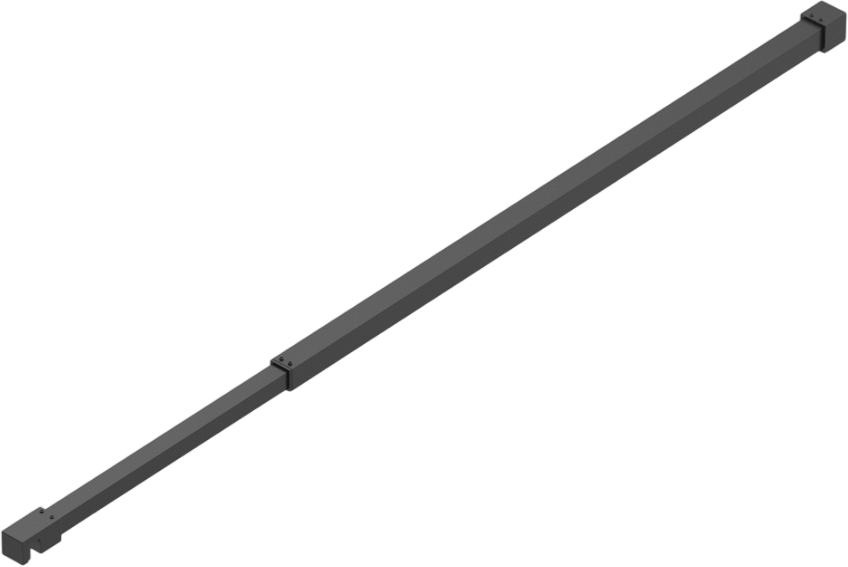 Душевая перегородка BelBagno Kraft 70 см, профиль матовый черный, стекло прозрачное