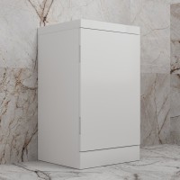 Тумба с раковиной Style Line Моно 50 напольная, белый глянец, раковина Asti 50 белая