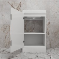 Тумба с раковиной Style Line Моно 50 напольная, белый глянец, раковина Asti 50 белая