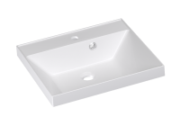 Тумба с раковиной Style Line Моно 50 напольная, белый глянец, раковина Asti 50 белая