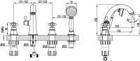 Смеситель на борт ванны Lemark Vintage LM2841B