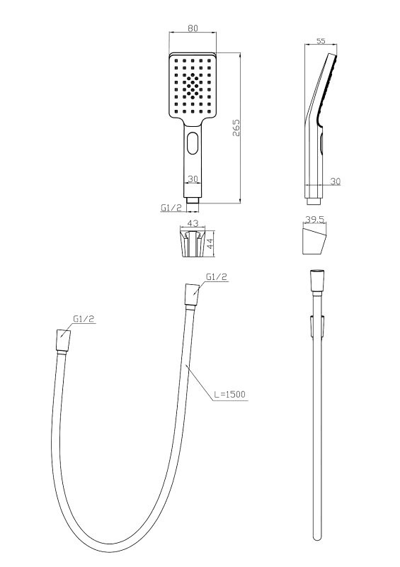 Смеситель для ванны с душем BelBagno Luce LUC-VASM-CRM хром