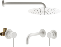 Комплект для ванной Plumberia Selection Ixo KITXO01BO210 С ВНУТРЕННЕЙ ЧАСТЬЮ, белый матовый